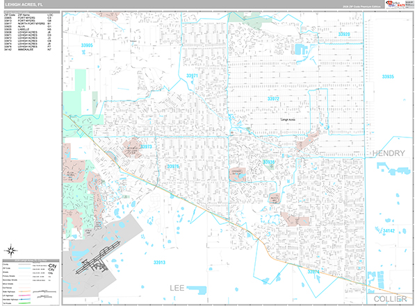 Lehigh Acres, FL Zip Code Map